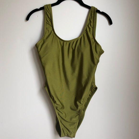 Zaful Other - Olive one piece swimsuit